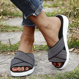 Summer Beach Slope With Cross Women Sandals