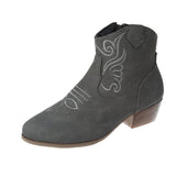 Side-zipper Round Toe Martin Boots