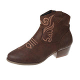Side-zipper Round Toe Martin Boots