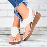 Roman Hollow Out Ankle Strap Wedge Sandals