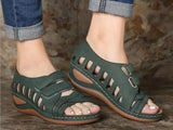 Casual Lightweight Hollow Wedge With Fish Mouth Women's Sandals