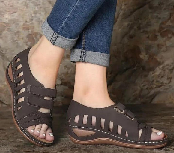 Casual Lightweight Hollow Wedge With Fish Mouth Women's Sandals