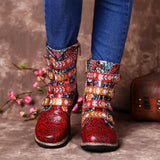 Embroidery Ethnic Trend Flat Boots