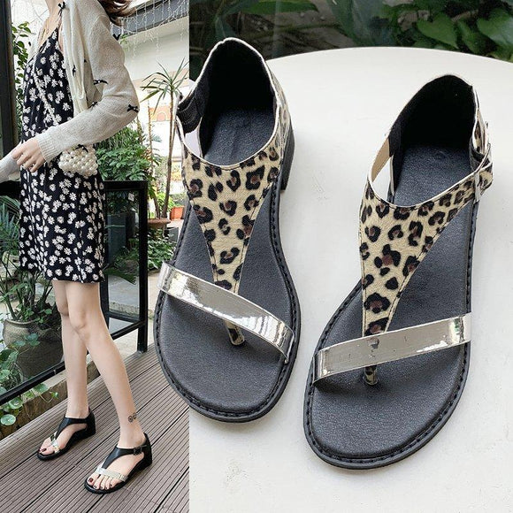 Summer Flat Bottom Roman Women's Shoes Flip-flop Sandals