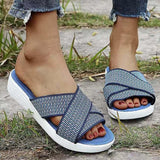 Summer Beach Slope With Cross Women Sandals