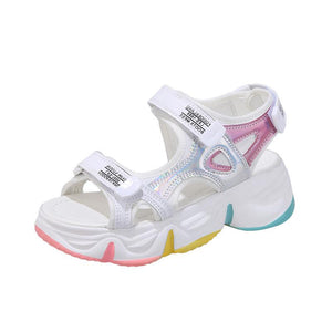 New Rainbow Bottom Velcro Sports Sandals Beach Shoes