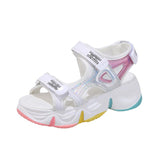 New Rainbow Bottom Velcro Sports Sandals Beach Shoes