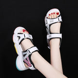 New Rainbow Bottom Velcro Sports Sandals Beach Shoes