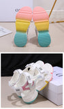 New Rainbow Bottom Velcro Sports Sandals Beach Shoes