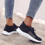 Women's Hollow-out Flats Cloth Flat Heel Sneakers