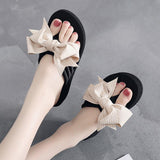 Bowknot Flip Flops Non-slip Sandals Women Holiday Slippers