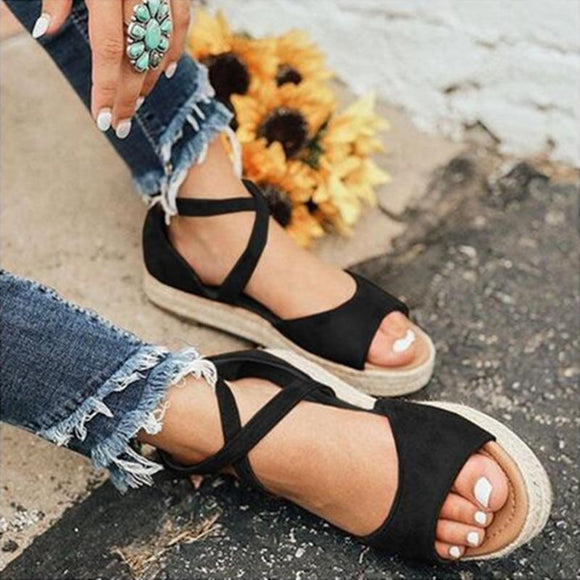 Buckle Wedge Dress Sandal