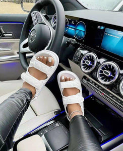 Mid-heel Soft-soled Velcro Sandals Women Beach Sandals