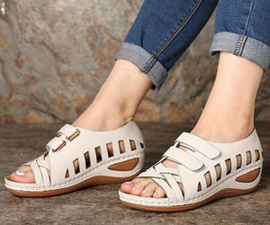 Casual Lightweight Hollow Wedge With Fish Mouth Women's Sandals
