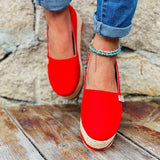 Women's casual platform wedge loafers
