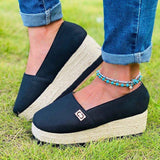 Women's casual platform wedge loafers