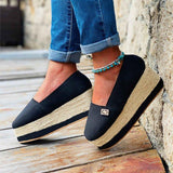 Women's casual platform wedge loafers