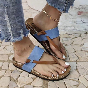 Flat Bottom Breathable Roman Flip-flops Sandals And Slippers