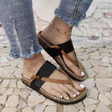 Flat Bottom Breathable Roman Flip-flops Sandals And Slippers