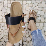 Flat Bottom Breathable Roman Flip-flops Sandals And Slippers