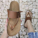 Flat Bottom Breathable Roman Flip-flops Sandals And Slippers