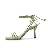 Fashion All-match Women's Retro Strappy High Heel Sandals