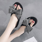 Bowknot Flip Flops Non-slip Sandals Women Holiday Slippers