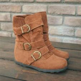 Women‘s Fashion Mid-Tube Cotton Boots Snow Boots