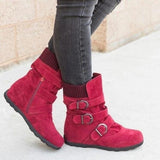 Women‘s Fashion Mid-Tube Cotton Boots Snow Boots