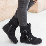 Women‘s Fashion Mid-Tube Cotton Boots Snow Boots