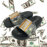 Fashionable Dollar Flat Sandals And Slippers With Rhinestones For Women