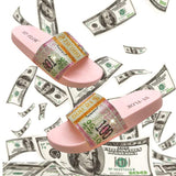 Fashionable Dollar Flat Sandals And Slippers With Rhinestones For Women