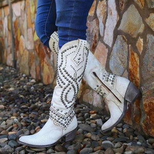 Women's Vintage Western Knee-High Cowgirl Boots