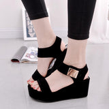 Summer Fashion Sponge Cake Platform Slope With Women's Sandals