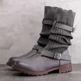 Women's Vintage Round Toe Cotton Boots
