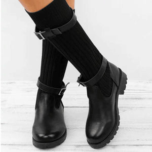Women's Vintage Round Toe Cotton Boots