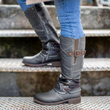 Women's Comfy Vintage Leather Zipper High Boots Snow Boots