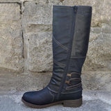 Women's Comfy Vintage Leather Zipper High Boots Snow Boots
