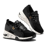 Women's Mixed Color Wedge Heel Sneakers