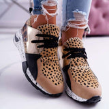 Women's Mixed Color Wedge Heel Sneakers