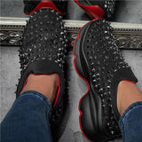 Women's Rivet Slip-On Platform Causal Sneakers