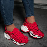 Women's Rivet Slip-On Platform Causal Sneakers