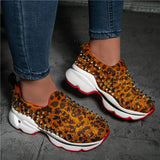 Women's Rivet Slip-On Platform Causal Sneakers