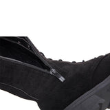 Women's Lace-up Over The Knee Boots Fabric Low Heel Boots