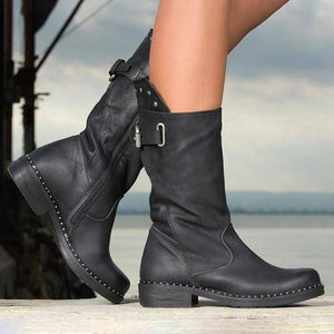 Women's Winter Side Zipper Knee High Boots