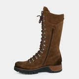Women's Mid Calf Lace-up Leather Boots