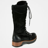 Women's Mid Calf Lace-up Leather Boots