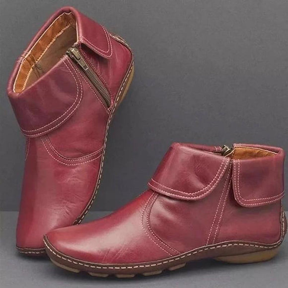 Women's Comfy Side-Zipper Ankle Martin Boots