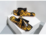 Flower Tassel Flat-heel Solid Color Women's Sandals And Slippers