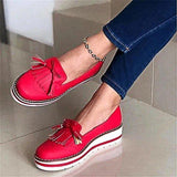Flat Casual Bowknot Ladies Tassel Lazy Shoes